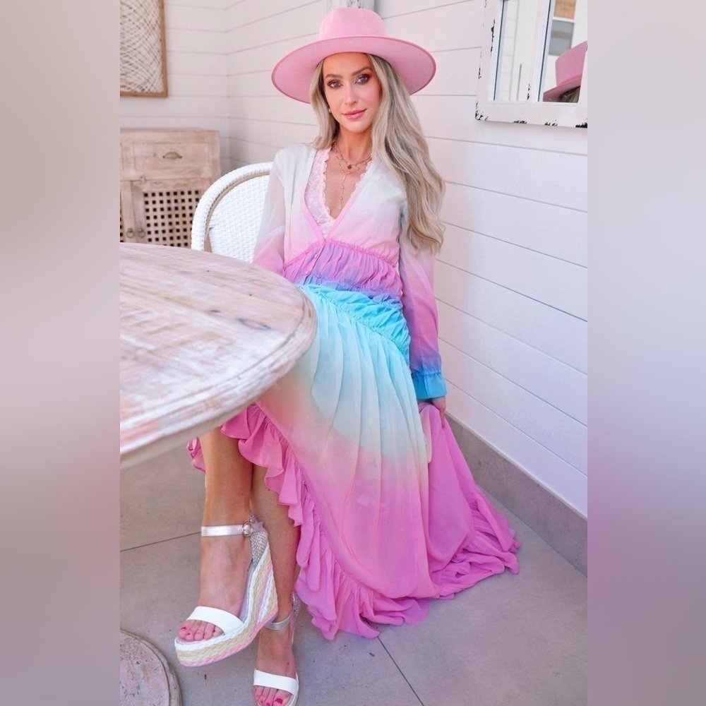 Rococo Sand ciel rainbow maxi dress NWT